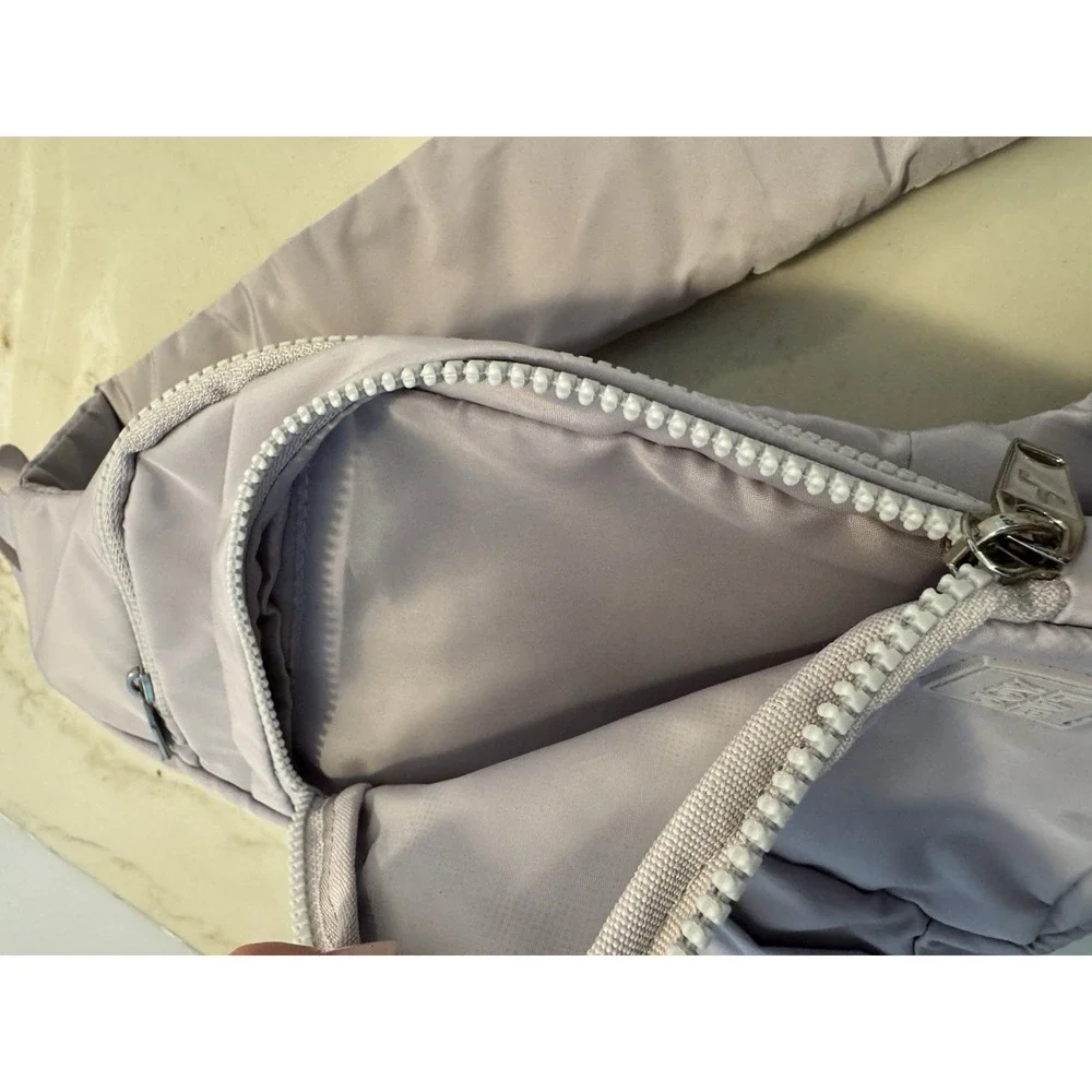 JoyLab Crossbody Sling Bag Gray Lavender Nylon Backpack Adjustable Strap 12x8
